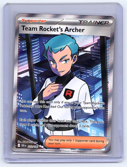 Pokemon TCG-Team Rockets Archer 223/182 Full Art Ultra Rare Destined Rivals NM/M - Image 1