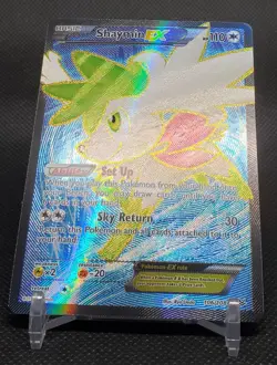 Shaymin EX Full Art 106/108 Roaring Skies Pokemon Holo LP - Image 4
