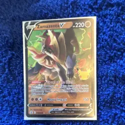 Pokemon Zamazenta V Celebrations Full Art Holo Ultra Rare Basic 220 HP 018/025 - Image 1