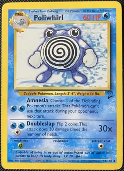 Poliwhirl 057/130 Base Set 2 Regular - Pokemon Card - Image 1