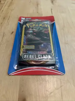 Pokemon Sword & Shield Rebel Clash DOUBLE MINI BLISTER 3 CARD 2pk - Image 1