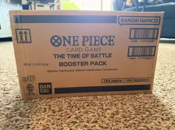 Sealed Master Case One Piece The Time of Battle Card Game 144 Packs Bandai Namco - Image 1