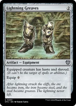 Lightning Greaves [Outlaws of Thunder Junction Commander] Magic MTG - Image 1