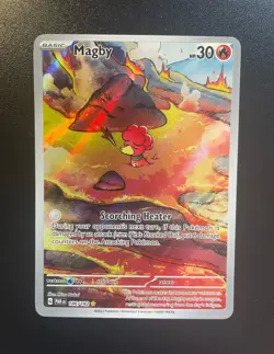 The Pokemon Company Magby 186/182 SV04 Paradox Rift IR Full Art Holo EN 2023 - Image 1