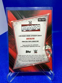 2026 Topps Chrome WWE Natalya Red Brand On Card Autograph - Image 2
