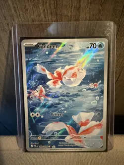 Goldeen 087/084 PBL Pitch Black Illustration Rare Full Art Pokemon Card NM - Image 1