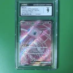 Pokemon TCG Mew ex 195/165 Card 151 Super Rare Holo Japanese 2023 CGC 9 180HP - Image 1