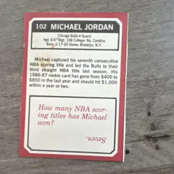 Pro Set Michael Jordan Chicago Bulls #102 Trivia NBA Basketball Trading Card - Image 2