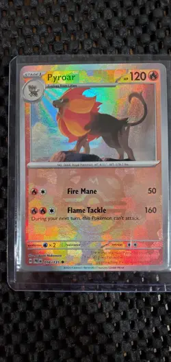 2025 Pokemon Prismatic Evolutions #016/131 Pyroar (Master Ball Pattern) - Image 1