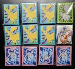 12 Pokemon TCG ETB Card Sleeves Bundle, 65 Sleeves Per Pack - Image 1