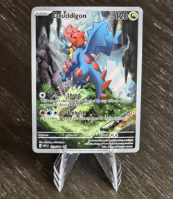 Pokemon Druddigon 151/086 SV: White Flare EN- Illustration Rare⭐Full Art Holo NM - Image 1