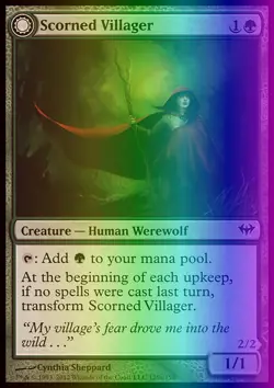 MTG Magic the Gathering Scorned Villager (125/175) Dark Ascension LP FOIL - Image 1