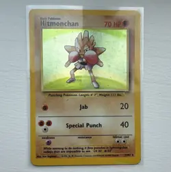 Wizards of the Coast Pokemon TCG Base Set Hitmonchan 7/102 Holo Rare 1999 - Image 1