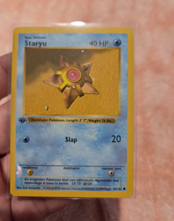 Pokemon TCG Base Set Shadowless 1st Edition Staryu 65/102 1999 - Image 1