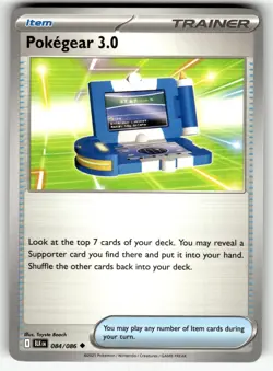 Pokegear 3.0 084/086 Uncommon Black Bolt Pokemon Near Mint - Image 1