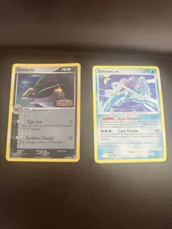 Pokemon Suicune 19/132 And Sharpedo 38/108 Holo TCG 2007 - Image 1