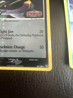 Pokemon Suicune 19/132 And Sharpedo 38/108 Holo TCG 2007 - Image 3
