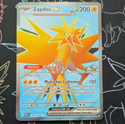 Pokemon 151 Zapdos ex MEW 192/165 Full Art Holo NM - Image 1