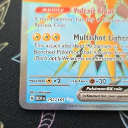 Pokemon 151 Zapdos ex MEW 192/165 Full Art Holo NM - Image 5