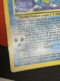 1999 Pokemon Base Set Unlimited Blastoise Rare Holo #2/102 (DMG/HP-) - Image 4