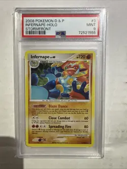 2008 Pokemon Diamond & Pearl Stormfront #3 Infernape-Holo PSA 9 - Image 1