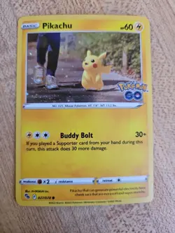 Pikachu 027/078 - Pokemon TCG Pokemon GO (2022) - NM - Cosmos Holo Promo - Image 1