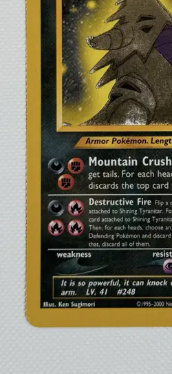 Pokemon TCG Shining Tyranitar Neo Destiny 113/105 Unlimited - MP+/LP - Image 4