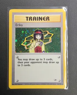 Erika 16/132 Pokemon TCG Gym Heroes Holo Rare - NM+ - Image 1