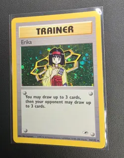 Erika 16/132 Pokemon TCG Gym Heroes Holo Rare - NM+ - Image 3