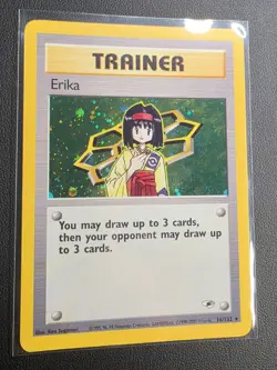 Erika 16/132 Pokemon TCG Gym Heroes Holo Rare - NM+ - Image 4