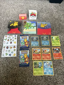 POKEMON 25TH ANNIVERSARY MCDONALD’S PROMO LOT OPENED PACKS CARDS & BOXES - Image 1