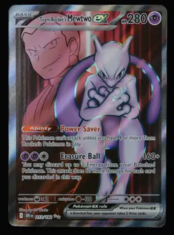 Pokemon Team Rocket's Mewtwo ex 213/182 Sv10: Destined Rivals Ultra Rare Holo NM - Image 1