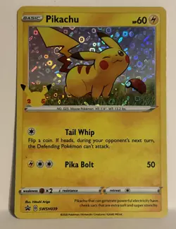 Pokemon General Mills Pikachu SWSH039 25th Anniversary Holo Promo Card NM Beauty - Image 1