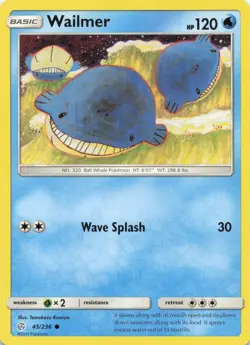 Pokemon TCG – Wailmer – Cosmic Eclipse – 045/236 – Common - Image 1