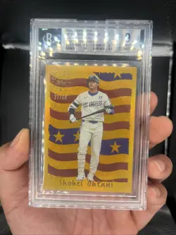 2025 Topps Archives Cyberstats Gold Shohei Ohtani RARE GOLD FOIL PARALLEL SP/50 - Image 2