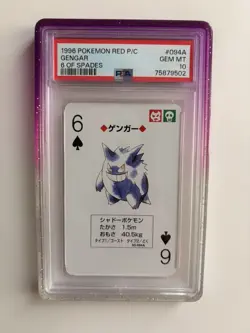 Pokemon Gengar 6 of Spades Red Playing Cards #094A PSA 10 Gem Mint. POP 45! - Image 4