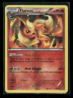 Flareon 13/98 Uncommon Ancient Origins Pokemon Reverse Holo MP - Image 1