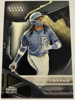 CJ Abrams 2025 Topps Chrome Black #1/1 Superfractor No.162 #1/1 - Image 1