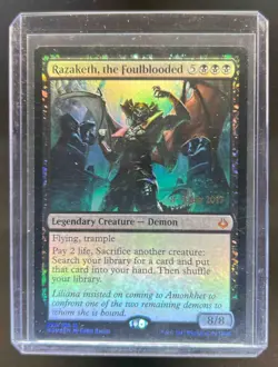 2017 Magic MTG Hour of Devastation Razaketh, Foulblooded Prerelease Promos #073 - Image 1