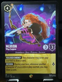 Disney Lorcana Merida - Wisp Conjurer 50/204 First Chapter Rare Cold Foil - Image 1