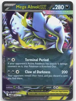 Pokemon Mega Absol ex Holo Rare ME01: Mega Evolution 086/132 NM Trading Card TCG - Image 1