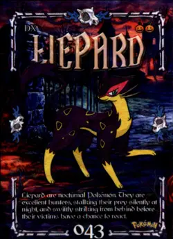 Pokemon Prisma 2024 Trick or Treat Cards #043 Liepard Cracked Ice Holo - Image 1