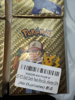 11 New Sealed Pokemon Foil Gold Card Packs 55 cards per pack Fan Art - Image 3