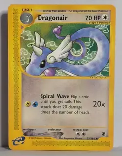 Dragonair 75/165 Expedition Base Set Vintage E-Reader Pokemon TCG Card NM - Image 1