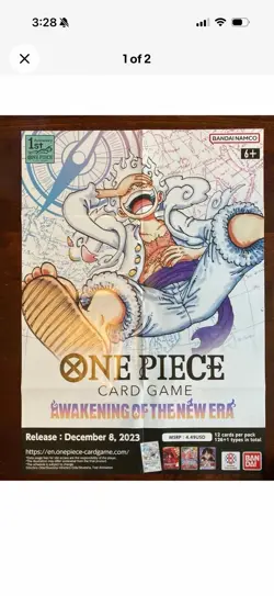 RARE! — One Piece Trading Card Game Poster — OP05 Promotional Poster — Sealed - Image 2