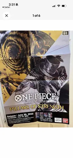 RARE! — One Piece Trading Card Game Poster - OP03 Promotional Poster - Sealed - Image 2