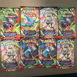 8 Pokemon TCG Mega Evolution Phantasmal Flames Booster Packs, 10 Cards Each - Image 1