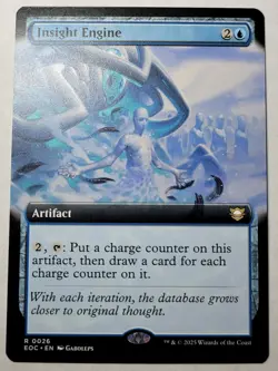 Insight Engine -Extended Art- Edge of Eternities Commander Rare EOC 26 mtg NM/M - Image 1