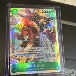 Bandai Law & Bepo Kid & Killer One Piece Card Game ST24-004/002 Foil Cards - Image 4
