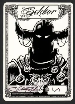 ***Soldier Token Signed*** MTG Token Christopher Rush Magic Kid Icarus - Image 1